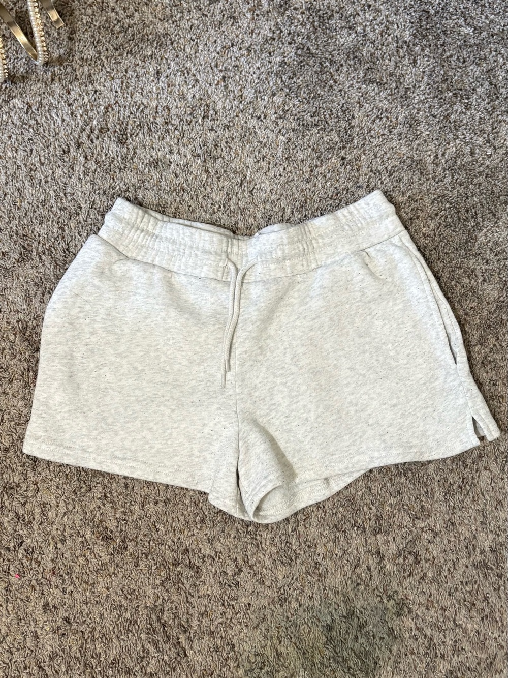refuge Light Gray Athletic Lounge Shorts with Drawstring